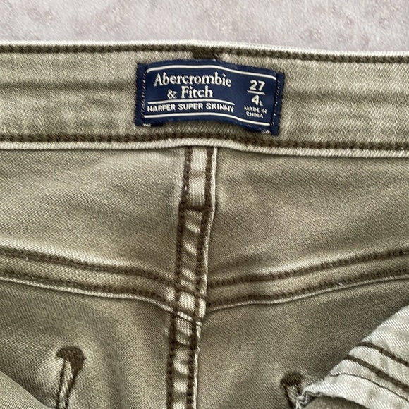 ABERCROMBIE & FITCH Harper Super Skinny women’s stretchy raw‎ frayed hem 27 / 4L - Picture 2 of 16